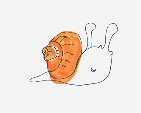 有趣的小蜗牛简笔画,那个小蜗牛怎么画呢,小蜗牛简笔画图片大全_大山谷图库