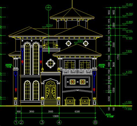 某山区别墅住宅建筑方案设计施工CAD图纸_住宅小区_土木在线