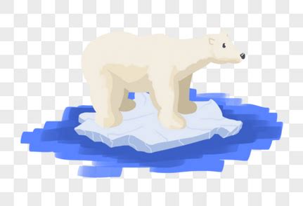 北极熊手绘插画元素素材下载-正版素材401341100-摄图网
