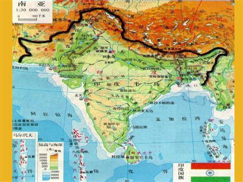 南亚国家地图图片