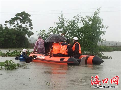 海南儋州200多名村民被洪水围困 消防官兵全力营救_海口网