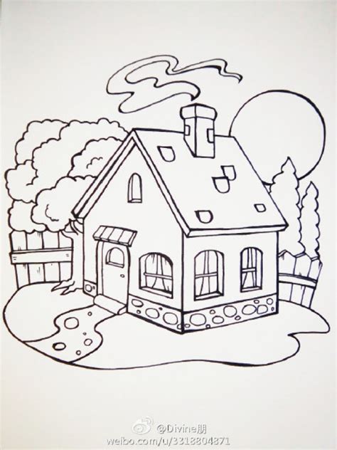 非常好看的房子简笔画,创意房子简笔画,非常有创意房子简笔画_大山谷图库