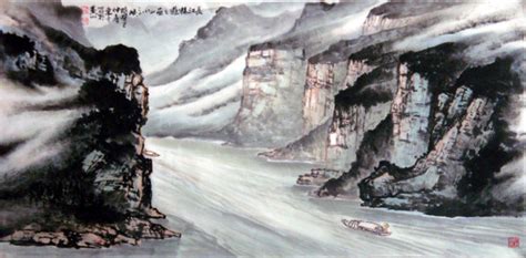 刘东方国画山水作品欣赏-长江畅游之巫山小三峡