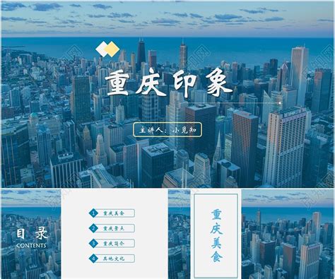 动态简约重庆旅游特色重庆小面宣传PPT模板下载 - 觅知网