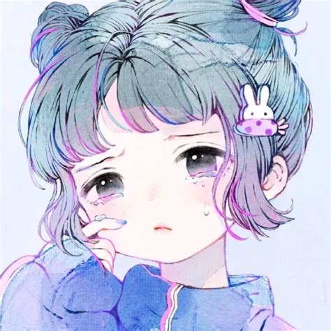 闺密头像手绘甜美女生