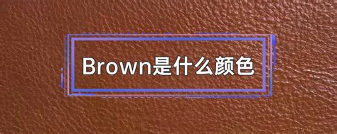 brown是什么颜色 - 好百科