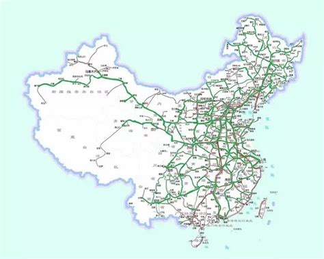 中国火车路线图-全国火车线路图、清晰的？