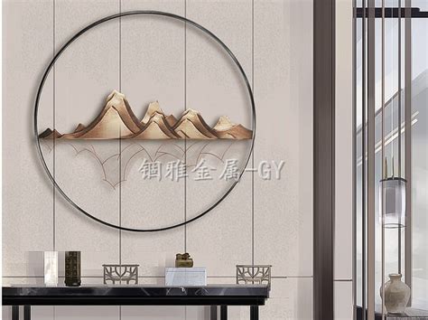 新中式乐山金色不锈钢铝雕刻壁画装饰墙_锢雅17727322215-站酷ZCOOL