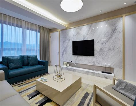 现代风格简约客厅电视墙装修效果图 – 设计本装修效果图