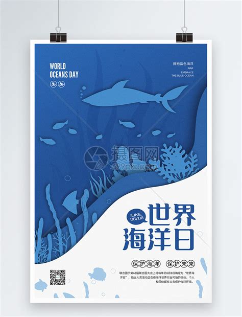 世界海洋日公益宣传海报模板素材-正版图片401931238-摄图网