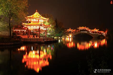 山东台儿庄古城夜景灯光景观高清图片下载-正版图片501681932-摄图网