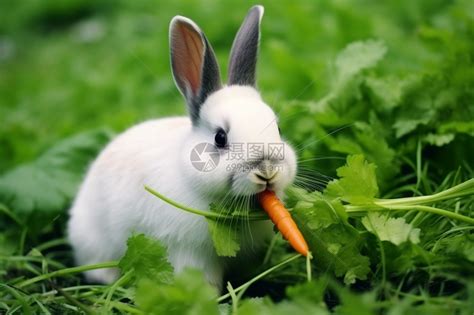可爱3d兔子吃胡萝卜卡通元素素材图片免费下载-千库网