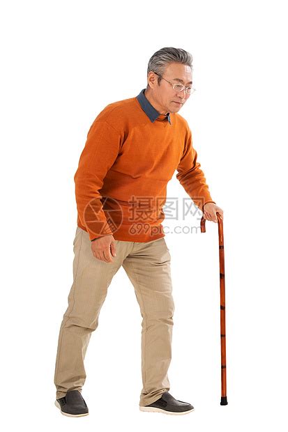 拄着拐杖行动不便的老人高清图片下载-正版图片507658873-摄图网