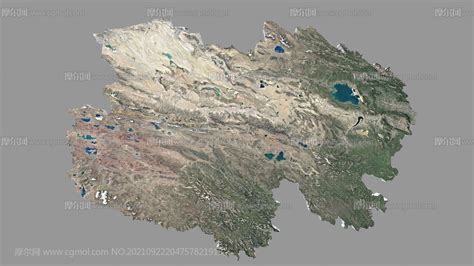 青海地形地势地貌3D模型地图_其他场景模型下载-摩尔网CGMOL