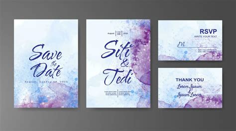 Wedding invitation with abstract watercolor background 24227261 Vector ...