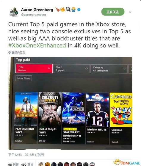 Xbox商城五大付费游戏公布 《绝地求生》上榜_自媒体_新浪游戏_新浪网