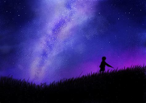 仰望星空图片