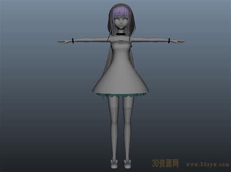 女生 3D模型 免费下载 - 3DCOOL 3D酷站