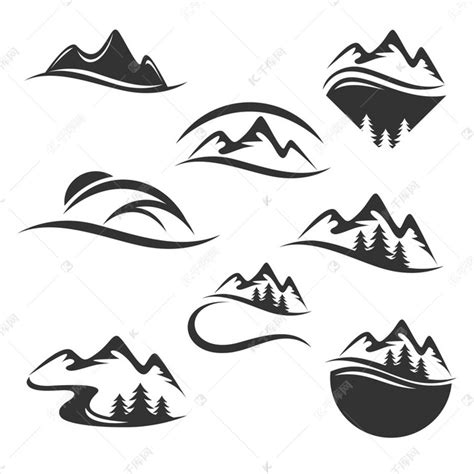 矢量标志图片-创意矢量山的形状标志设计素材-高清图片-摄影照片-寻图免费打包下载