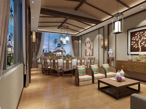 东南亚风格会所餐厅|空间|室内设计|李劈柴 - 原创作品 - 站酷 (ZCOOL)