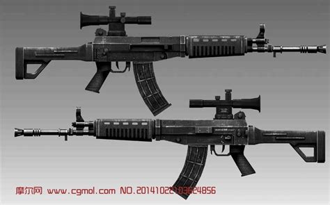 03突击步枪_枪械模型_军事模型_3D模型免费下载_摩尔网www.cgmol.com