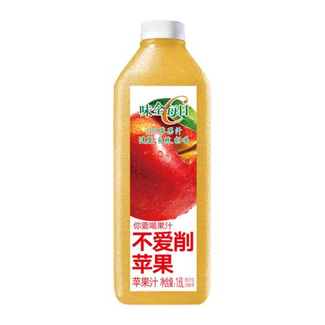 味全每日C苹果汁1.6L×1大瓶装家庭饮料低温果蔬汁饮品冷藏配送