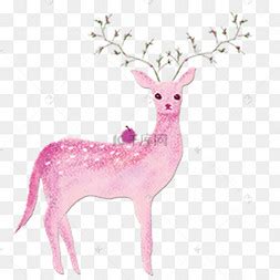 粉色小鹿图片-粉色小鹿图片素材免费下载-千库网
