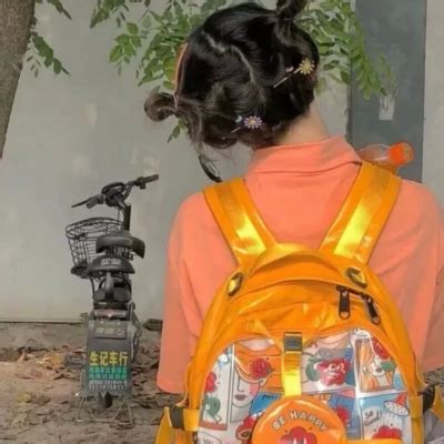 非主流橘色滤镜头像