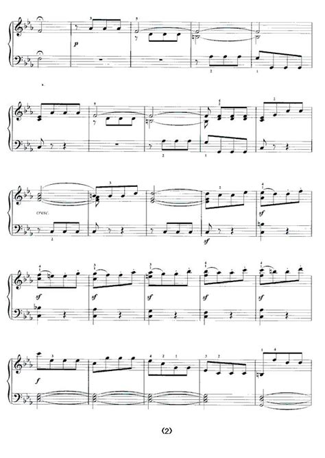 贝多芬 命运交响曲 主题合唱 命运之手 混声四部 主题合 歌谱 简谱