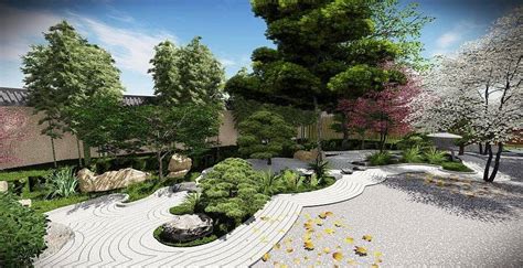 日式枯山水庭院|空间|景观设计|梁西凹 - 原创作品 - 站酷 (ZCOOL)