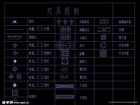 灯具图例符号大全图片