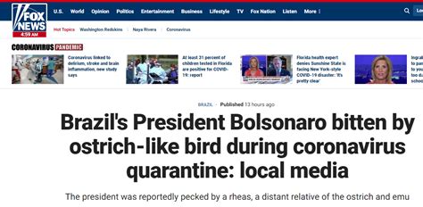 刚确诊新冠一星期，巴西总统喂鸵鸟时又被咬了，网友却希望“鸟没事”......