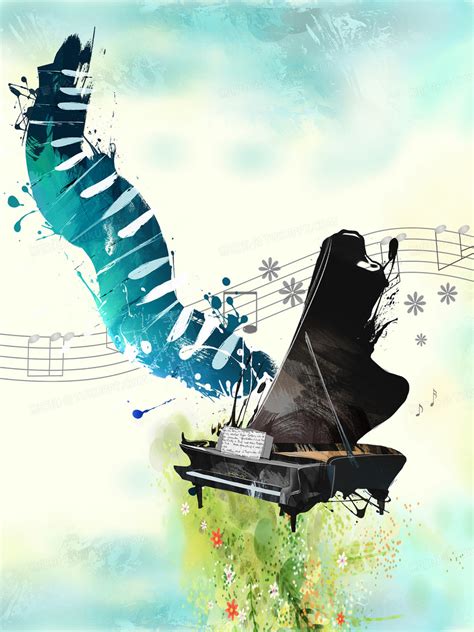 简约音乐元素展板背景素材背景图片素材免费下载_熊猫办公