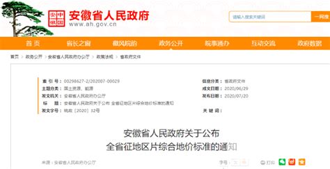 滁州公布征地最新地价标准-滁州楼盘网