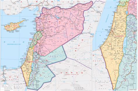 巴勒斯坦中文地图 - 巴勒斯坦地图 - 地理教师网