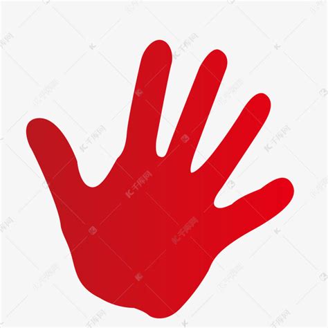红色手掌素材图片免费下载-千库网