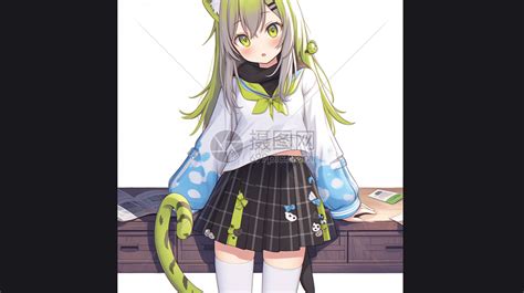大胸双马尾辫大眼二次元动漫美女