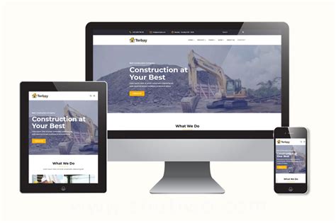 简约建筑工程设计企业网站模板 - 建站模板网