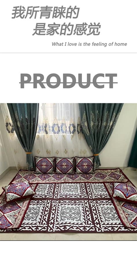 浩娜新疆哈萨克装饰褥子沙发垫民族风印花单面金丝绒抱枕套不含芯-阿里巴巴