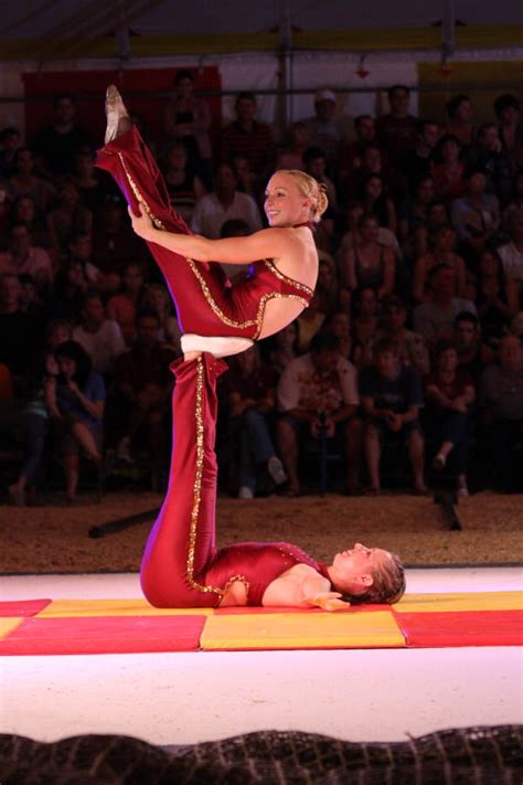 Florida Memory - FSU student circus acrobats on a pole during a ...