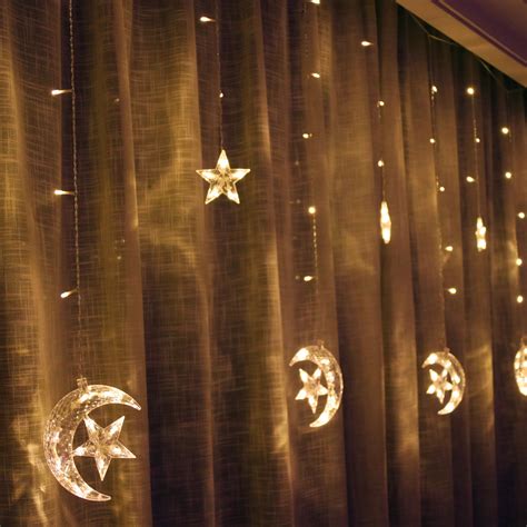 窗帘灯合集LED星月星星圣诞雪花窗帘灯网红卧室房间装饰节日彩灯-阿里巴巴