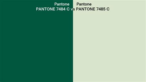 Pantone 7484 C vs PANTONE 7485 C side by side comparison