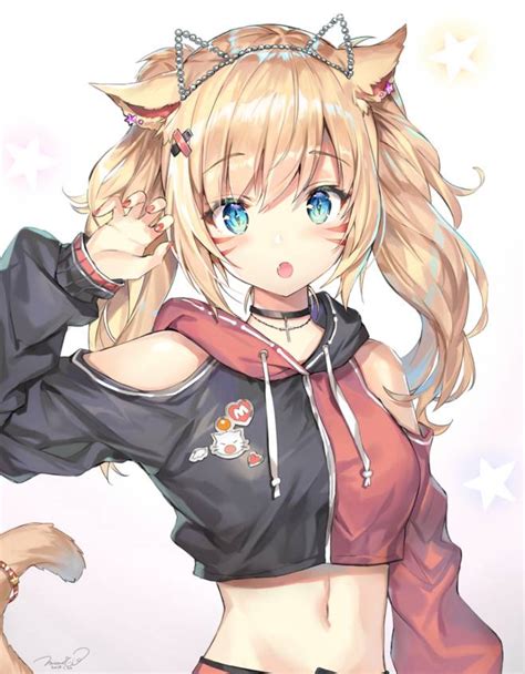 大胸双马尾辫大眼二次元动漫美女
