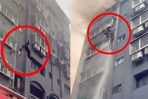 实拍：台湾一楼房起火致6人遇难 男子6楼坠落砸汽车幸运存活！_凤凰网视频_凤凰网