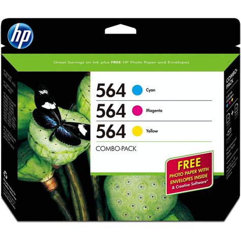 HP 564 3-pack Original Ink Cartridges w/Photo Paper, Cyan/Magenta ...