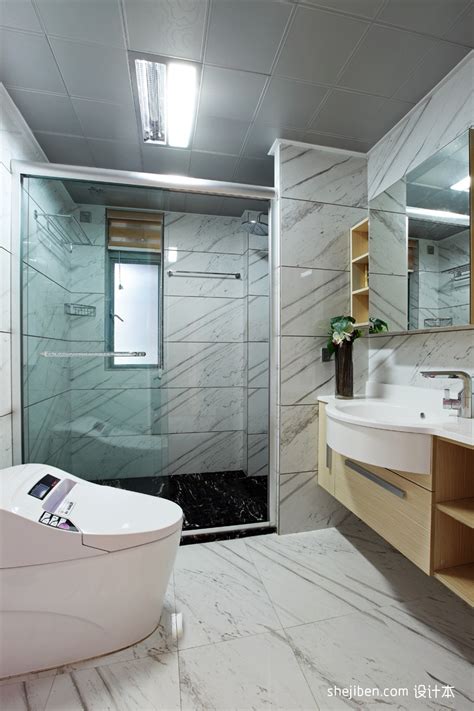 现代风格样板房卫生间集成吊顶装修效果图 – 设计本装修效果图