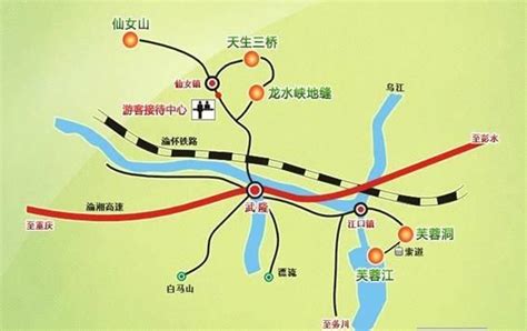 武隆旅游景区分布及交通路线图|交通|武隆旅游网
