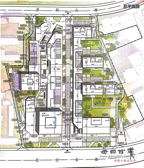 兰州安宁新城吾悦广场建筑工程设计方案总平面图公布-项目解析-兰州乐居网