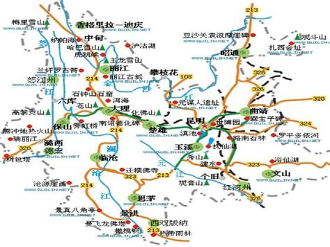 丽江的地图-