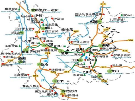 云南旅游路线图图片